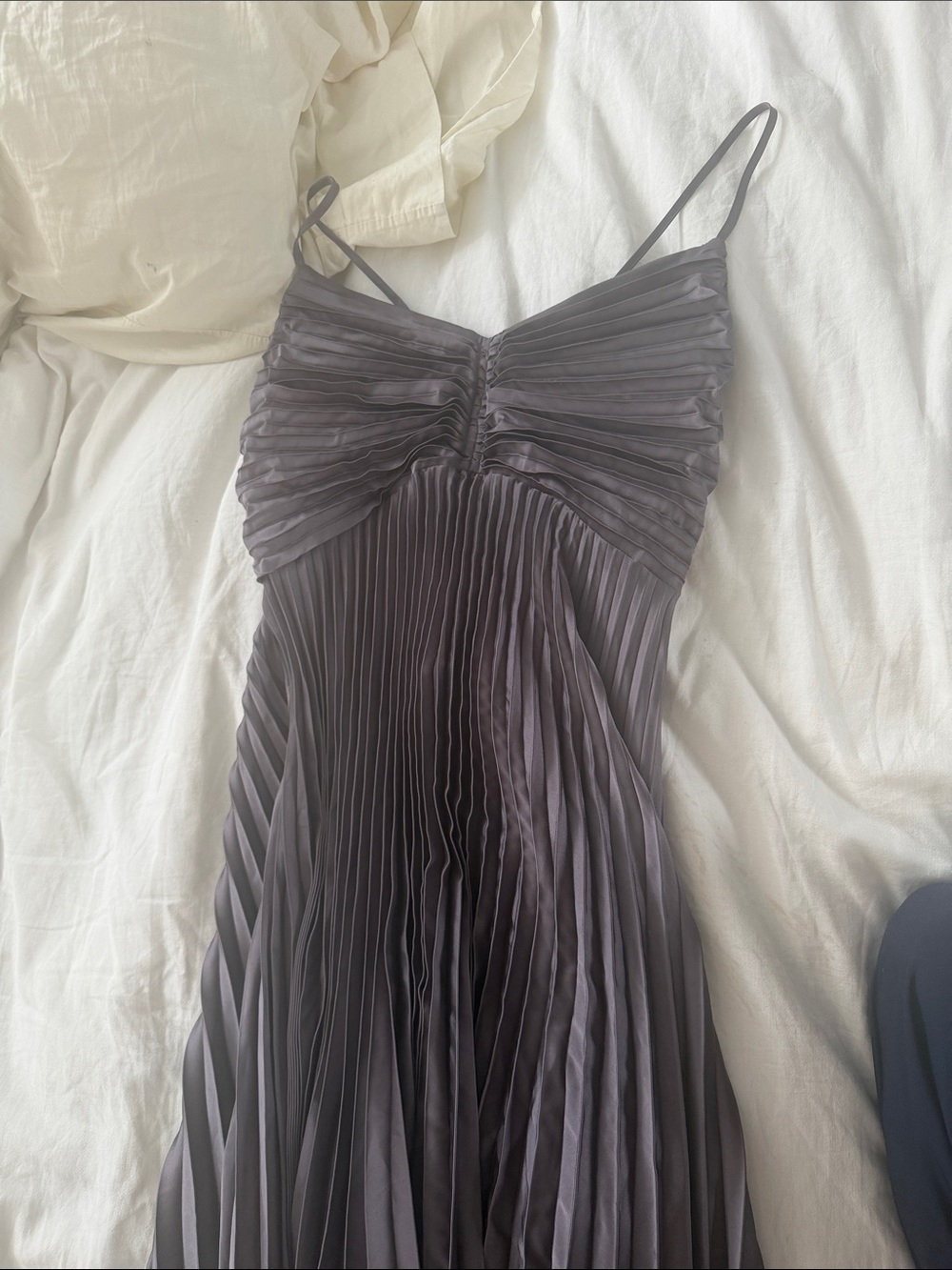 Banana Republic Black Pleated Maxi Slip Dress